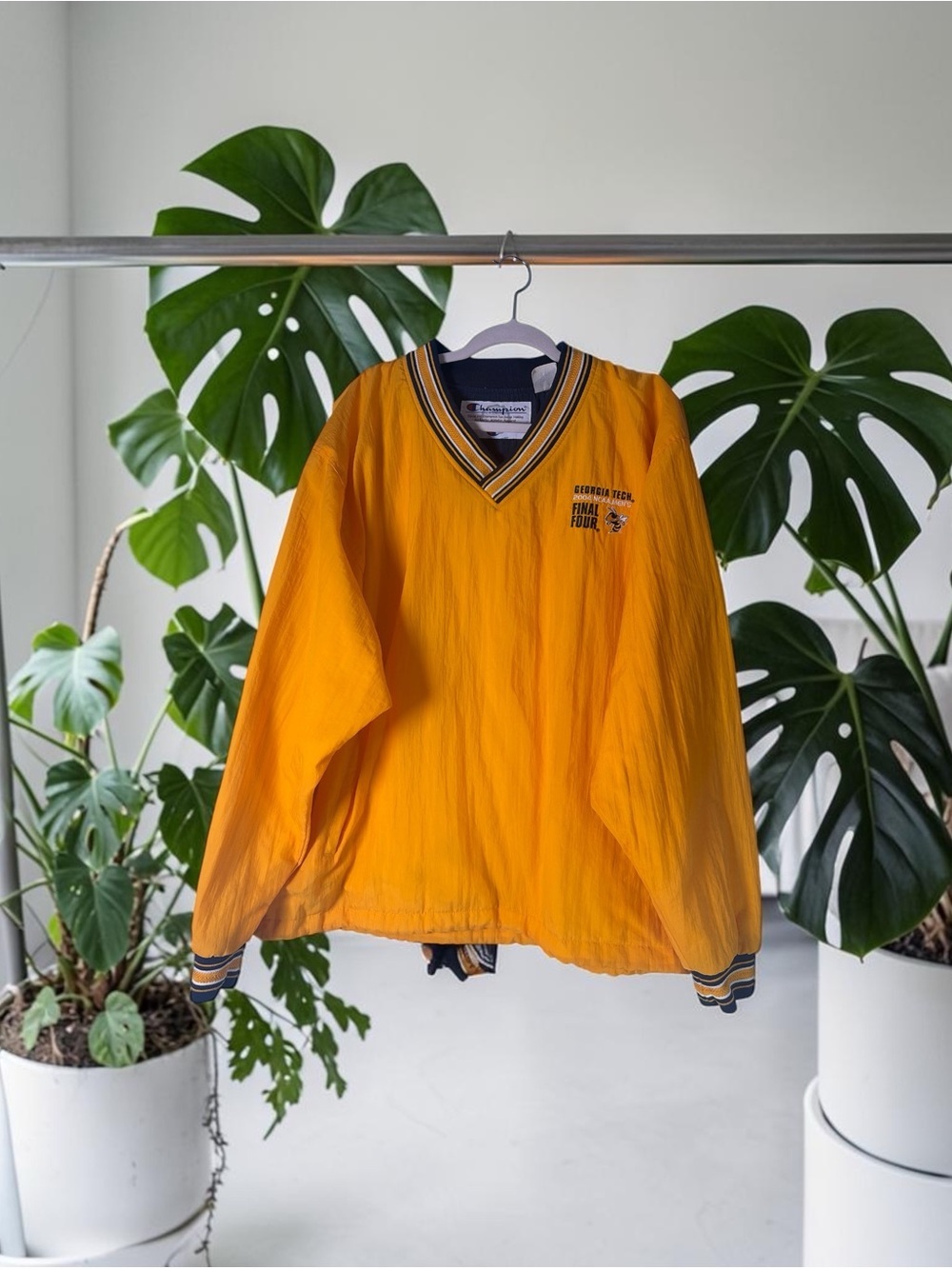 vintage champion Georgia Tech pullover windbreaker jacket mens size Medium